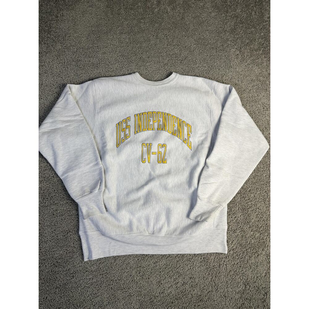 VTG MV Sports Sweatshirt Mens M USS Independence CV-62 Heavyweight Graphic USA